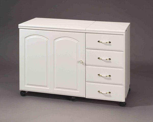 Fashion Sewing Cabinets 4700 Sewing Machine Cabinet 42x20x30" Casters, Max Storage Credenza, Electric Lift Platform 24x12.5" Opening, Notions Traynohtin Fashion Sewing Cabinets 4700 Sewing Machine Cabinet 42x20x30" Casters, Max Storage Credenza, Electric Lift Platform 24x12.5" Opening, Notions Traynohtin