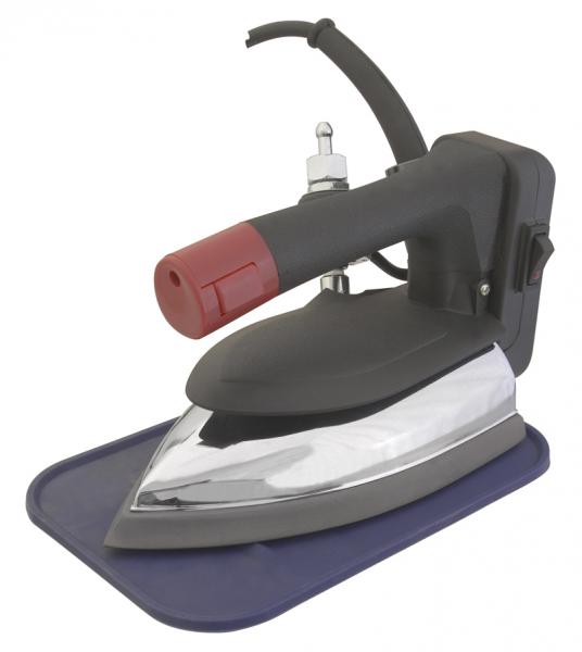 Steam Iron w/Gravity Feed Water Bottle,Shoe,Mineral