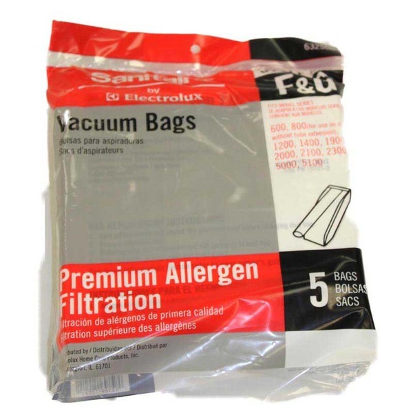 Sanitaire 63250, 5 Pack of Style FG F&G Vacuum Cleaner Allergen Filtration Bags for Sanitaire Blue S600 Series: S670B S677D Upright Vacuum Cleanersnohtin Sanitaire 63250, 5 Pack of Style FG F&G Vacuum Cleaner Allergen Filtration Bags for Sanitaire Blue S600 Series: S670B S677D Upright Vacuum Cleanersnohtin