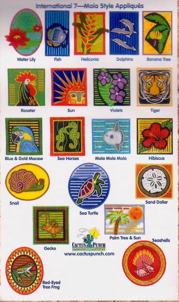 Cactus Punch IN07 International Mola Style Appliques CDnohtin Cactus Punch IN07 International Mola Style Appliques CDnohtin