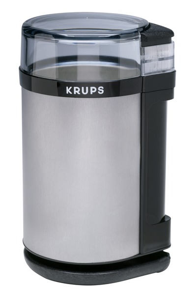 Krups GX4100-11 Coffee and Spice Mill, Brushed Stainless Steel, Grinder and Blades, 140W, 3oz Beans Capacity, Course to Fine, Safety Lid, Minces Herbsnohtin Krups GX4100-11 Coffee and Spice Mill, Brushed Stainless Steel, Grinder and Blades, 140W, 3oz Beans Capacity, Course to Fine, Safety Lid, Minces Herbsnohtin