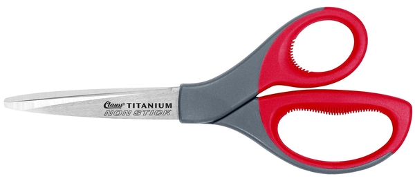 Clauss 18543 8" Titanium Bonded Non Stick Straight Knive Edge Shear Scissors Trimmers, 5x Harder than steel, Stays sharper longer, Cushion grip Handlenohtin Clauss 18543 8" Titanium Bonded Non Stick Straight Knive Edge Shear Scissors Trimmers, 5x Harder than steel, Stays sharper longer, Cushion grip Handlenohtin