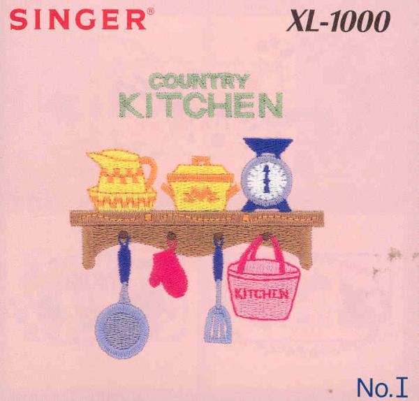 Singer Quantum XL-1000 I Country Kitchens Designs Embroidery Card #386804