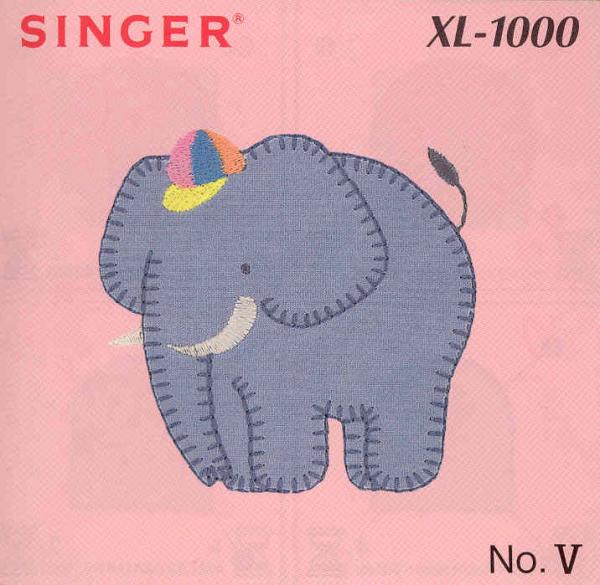 Singer Quantum XL-1000 V Applique' Designs Embroidery Card # 386961