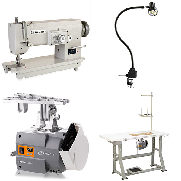Reliable 2400SZ/MSK-199B 11" Arm Straight Stitch to 10mm ZigZag Sewing Machine, 8/15mm Lift, 5mm Length, M Bobbin, DC Power Standnohtin Reliable 2400SZ/MSK-199B 11" Arm Straight Stitch to 10mm ZigZag Sewing Machine, 8/15mm Lift, 5mm Length, M Bobbin, DC Power Standnohtin
