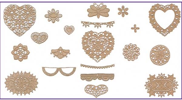 Amazing Designs BMC NZ8 Lace Vignette Brother Embroidery Card