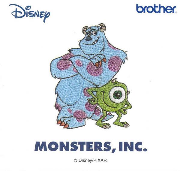 Brother SA310D Monsters,Inc Disney Embroidery Card only for Brother machines whose model number ends in D