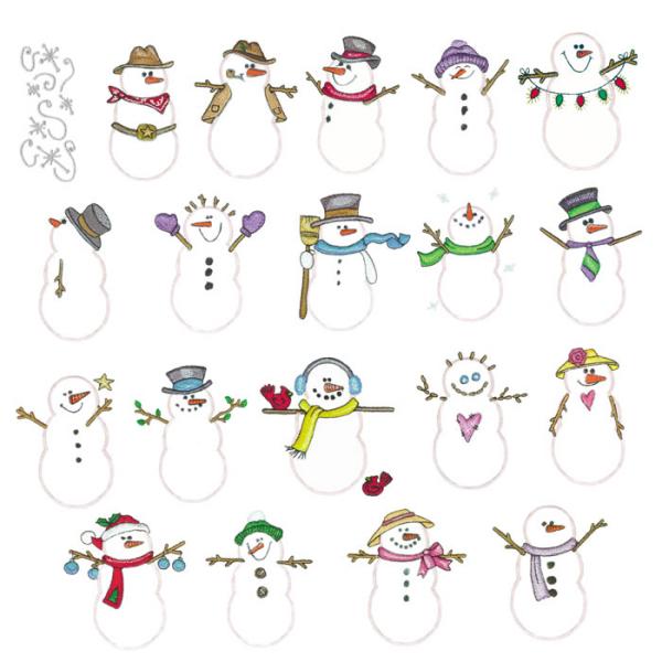 Amazing Designs ADSS-PP2 Sensational Series Plush Pals Snowmen Collection I Embroidery Cardnohtin Amazing Designs ADSS-PP2 Sensational Series Plush Pals Snowmen Collection I Embroidery Cardnohtin