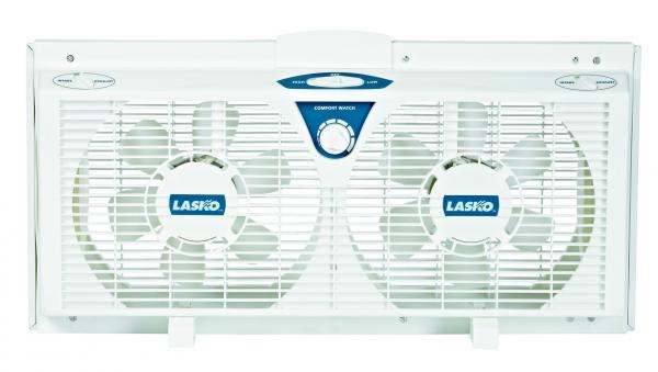 Lasko 2138 8" Electrically Reversible Twin Window Fans, Thermostat, Whisper Quiet 2 Speed, Expander Panels Custom Fit Windows 25 to 35" Wide, 12" Highnohtin Lasko 2138 8" Electrically Reversible Twin Window Fans, Thermostat, Whisper Quiet 2 Speed, Expander Panels Custom Fit Windows 25 to 35" Wide, 12" Highnohtin