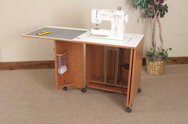 Fashion Sewing Cabinets 7400 Space Saver Electric Lift Sewing Machine Cabinet 51.5Wx25.75Dx30"H, Casters, 18 5/8x11" Opening, Door, Binnohtin Fashion Sewing Cabinets 7400 Space Saver Electric Lift Sewing Machine Cabinet 51.5Wx25.75Dx30"H, Casters, 18 5/8x11" Opening, Door, Binnohtin