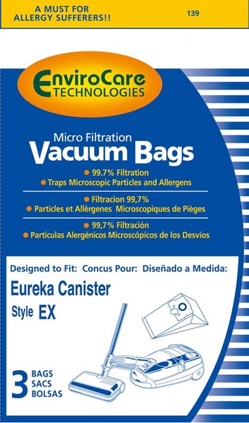 Eureka Replacement Er-1435 Paper Bag, Eur Style Ex Microfilter Env 3Pknohtin Eureka Replacement Er-1435 Paper Bag, Eur Style Ex Microfilter Env 3Pknohtin