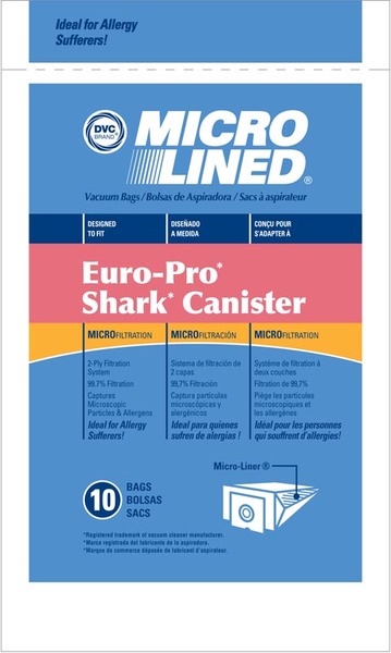 Europro Eur-1471 Paper Bag, Microlined Shark Canister Dvc 10Pknohtin Europro Eur-1471 Paper Bag, Microlined Shark Canister Dvc 10Pknohtin