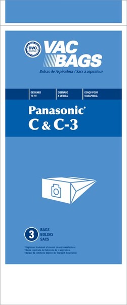Panasonic Replacement Pr-1425 Paper Bags 3Pk, Pana Type C/C3 Canister Dvcnohtin Panasonic Replacement Pr-1425 Paper Bags 3Pk, Pana Type C/C3 Canister Dvcnohtin