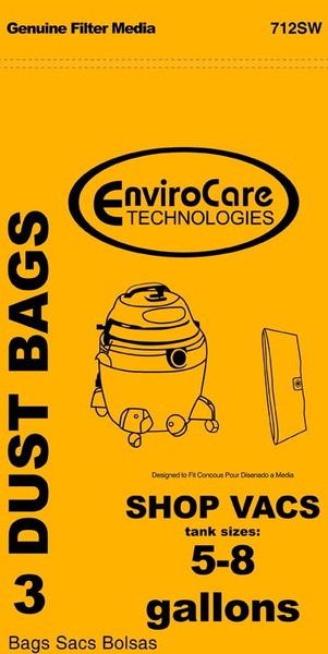 Shop Vac Replacment Svr-1405 Paper Bag, Shop Vac 5-8 Gallon Env 3Pknohtin Shop Vac Replacment Svr-1405 Paper Bag, Shop Vac 5-8 Gallon Env 3Pknohtin
