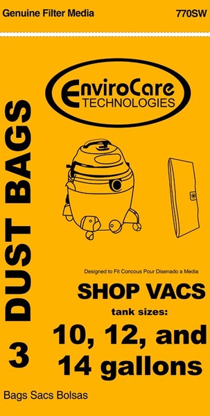 Shop Vac Replacment Svr-1410 Paper Bag, Shop Vac Catch Bag 10-14 Gallon Env 3Pknohtin Shop Vac Replacment Svr-1410 Paper Bag, Shop Vac Catch Bag 10-14 Gallon Env 3Pknohtin