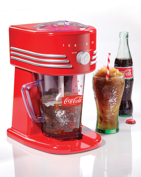 Nostalgia Electrics Coca-Cola Series FBS400COKE Frozen Beverage Maker, Fine to Coarse Shaved Ice, Slush Margaritas Daiquiris Smoothies Drink Machinenohtin