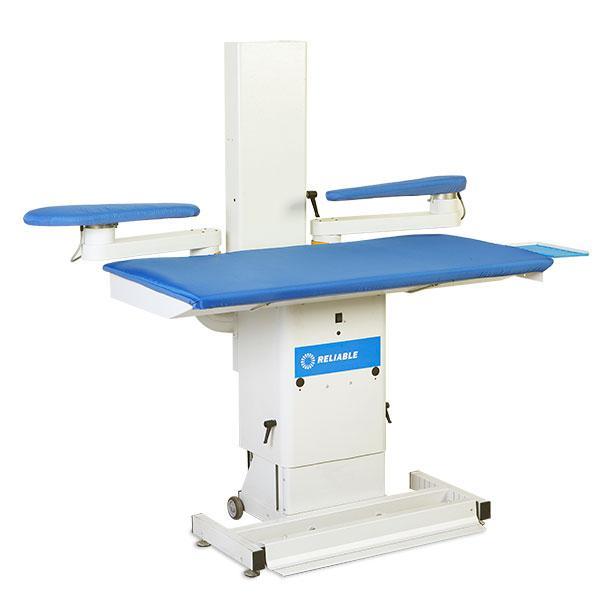 Reliable 7600VB Vacuum & Up-Air Commercial Heated Ironing Board Pressing Table, Adj Height, Cover Pad, Hot Iron Rest, 2 Sleeve Bucks (Replaces 726HAB)nohtin