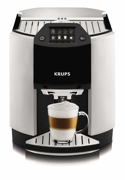 Krups EA9000 Black Stainless Barista 1-Touch Fully Automatic Cappuccino Espresso Coffee Maker, 25 Pounds, Ristretto, Caffe Latte, Hot Milk, Hot Waternohtin Krups EA9000 Black Stainless Barista 1-Touch Fully Automatic Cappuccino Espresso Coffee Maker, 25 Pounds, Ristretto, Caffe Latte, Hot Milk, Hot Waternohtin