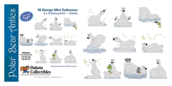 Dakota Collectibles 970494 Polar Bear Antics Multi-Formatted CD Embroidery Machine Designsnohtin Dakota Collectibles 970494 Polar Bear Antics Multi-Formatted CD Embroidery Machine Designsnohtin