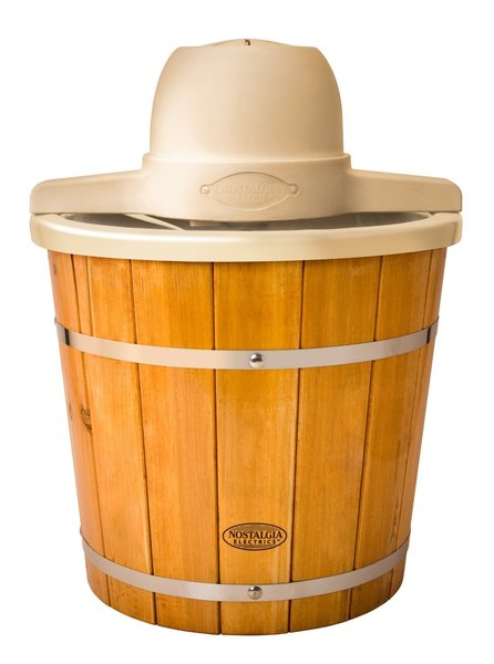 Nostalgia Electrics ICMP400WD 4-Quart Plastic Bucket with Wood Slats Electric Ice Cream Makernohtin Nostalgia Electrics ICMP400WD 4-Quart Plastic Bucket with Wood Slats Electric Ice Cream Makernohtin