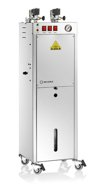 Reliable 9500BU Automatic Boiler Only Iron Station, 2 Solenoid Valves, 11.5x11x39" 1200W, 5L, 80 PSI, 5.5 Bar Pressure, 2 Valves for Optional Irons*nohtin Reliable 9500BU Automatic Boiler Only Iron Station, 2 Solenoid Valves, 11.5x11x39" 1200W, 5L, 80 PSI, 5.5 Bar Pressure, 2 Valves for Optional Irons*nohtin