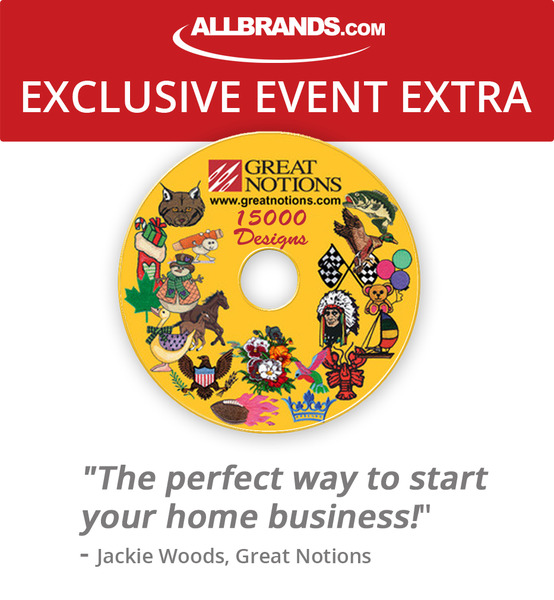Great Notions 15,000 of 4x4" and 5x7" Embroidery Designs on DVD in Dst, Pes, Exp, Cnd, Jef Formats*nohtin Great Notions 15,000 of 4x4" and 5x7" Embroidery Designs on DVD in Dst, Pes, Exp, Cnd, Jef Formats*nohtin