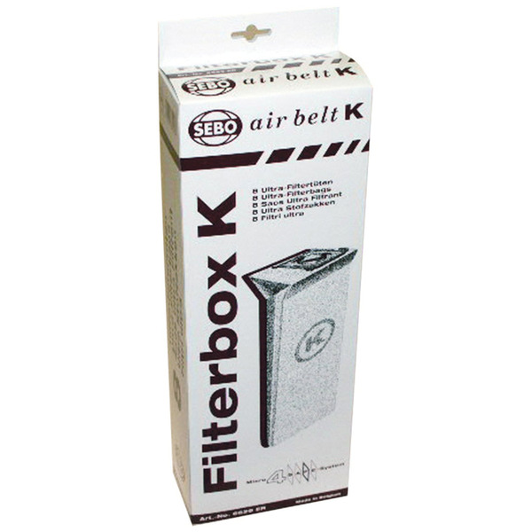 Sebo Bags Ultra Filter Bag Box - K-series (8 pc. ctn.)nohtin Sebo Bags Ultra Filter Bag Box - K-series (8 pc. ctn.)nohtin