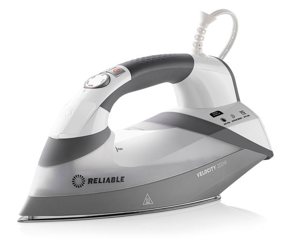 Reliable Velocity 200IR Continuous Steam Sensor Touch Iron 1800W, Sewers Bypass for 8 Minute Auto Shut-Off, 360º Swivel 8.2´ Cord, AntiScale Cartridgenohtin Reliable Velocity 200IR Continuous Steam Sensor Touch Iron 1800W, Sewers Bypass for 8 Minute Auto Shut-Off, 360º Swivel 8.2´ Cord, AntiScale Cartridgenohtin