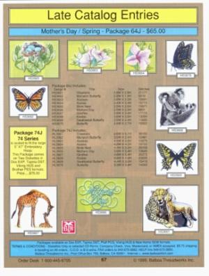 Balboa Threadworks 64J Mother's Day / Spring 4x4 Embroidery Disks