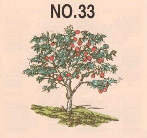 Brother No. 33 Trees Embroidery Card SA333 For Brother, Baby Lock, Bernina Deco 500, 600, 650, Simplicity, & White .pes