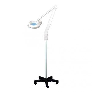 Dazor MC300 Circline Magnifier Lamp PLUS 1050 Caster Floor Stand, Made in USA, 8MC300, 8MC-300, Dazor MC300 42" IV-Pivot Floating Arm Circline Magnifier Lamp, 22W Tube Light, 5" Lens, 3 Diopter 175% Mag. +1050 Metal Floor Stand, 5 Casters