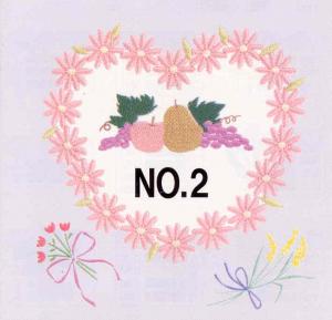 Brother No.2 Floral Embroidery Card SA299 For Brother, Babylock, Bernina Deco 500, 600, 650, White, Simplicity