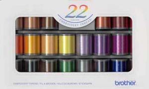 Brother SA741 Embroidery Thread 22 colors 100% Polyester