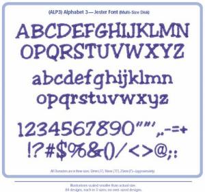 Cactus Punch ALP3 Alphabet 3 Embroidery Lettering Font Designs CD