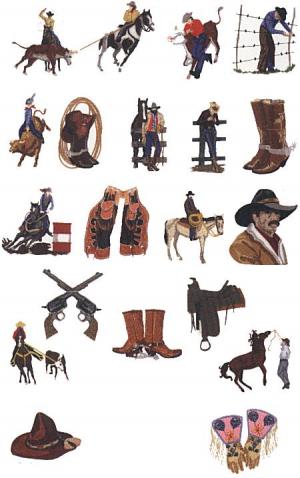 Cactus Punch AM03 Americana Cowboys Embroidery CD