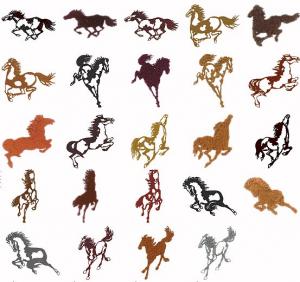 Cactus Punch HOR01 Horses 1, Horses Silhouettes Embroidery CD