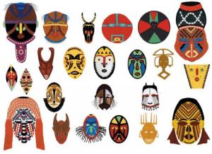Cactus Punch SIG34 Wanda Haynes, African Masks Embroidery Disk