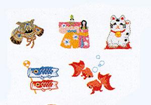 Brother SA373 Oriental Japanese Style Embroidery Designs Card .pes Format