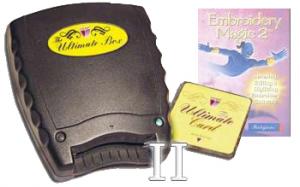 Vikant Ultimate Box II Basic 2-Slot Card Reader/Writer & Pantograms Embroidery Magic 2 Digitizing Software Combo, 3700 CD, Color Convert, DIME Mag.
