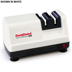 Chefs Choice 310 Diamond Hone 2Stage Compact Knife Blade Sharpener WHITE, 2Level magnetic guides, full blade edge, kitchen, pocket, fishing knives USA