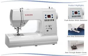 Singer 7466 Touch&Sew 70 Stitches, 120 Functions, Computer Electronic Sewing Machine, 3x1-step BH's, Drop-in Bobbin, 25/5/3 Yr Ext. Wnty