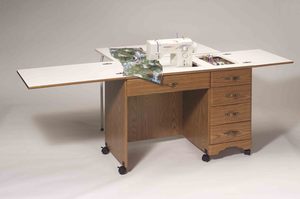 Fashion Cabinets, Roberts 3400 Large Work Area Sewing Desk w/ Fold Lift, Notions Tray, Drawer Glider