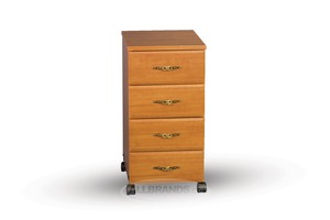 Fashion Roberts 32 Deluxe 4-Drawer Caddy Sewing Cabinet Companion, Casters, White, Maple, Swiss Chocolate, 15 1/2" Wide x 19 3/4" Deep x 30 1/4" High