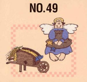 Brother No.49 Folk Art Embroidery Card SA349 For Brother, Babylock, Bernina Deco 500, 600, 650, White, Simplicity