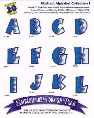 Amazing Designs / Great Notions 1150 Abstract Alphabet Multi-formatted CD