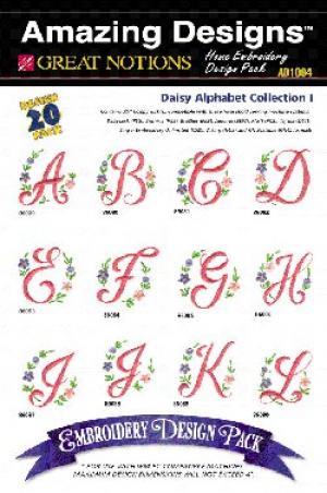 Amazing Designs 1094 Daisy Alphabet Embroidery CD