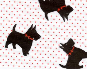 Fabric Finders 15 Yd Bolt 9.99 A Yd 424 100 percent Pima Cotton 60 inch Dog With Red Dot Pique