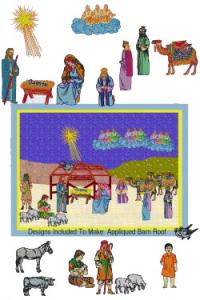 Down Home Dreams 1000 Traditional Nativity Embroidery Disk