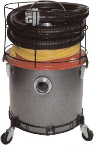 Perfect PDC 6 Commercial 8 Gallon Industrial Canister Dry Vacuum Cleaner on Casters with Blower Port, 10' Hose, 50' Power Cord and Storage Rack on Top