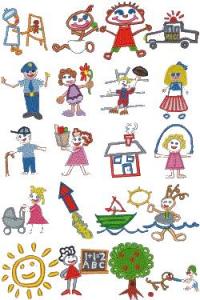 Hobbies 2 Stick People - $20.00 : Fancy Fonts Embroidery, Home of